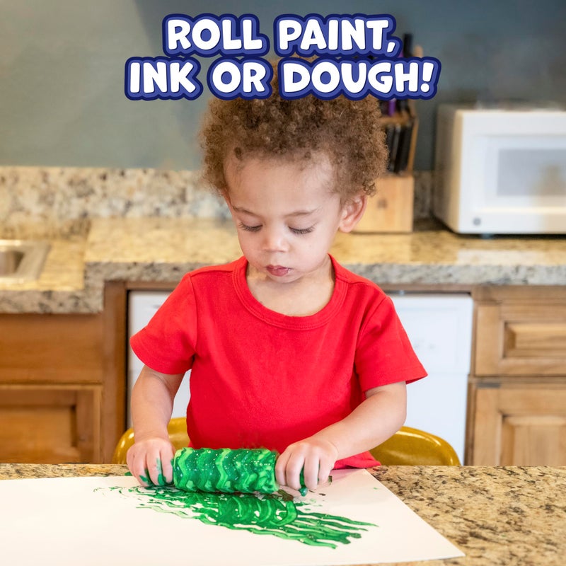 READY 2 LEARN Paint and Dough Texture Rollers | Set of 4 | Patterned Rolling Pins for Kids | Play Dough Accessories and Art Tools - Image 3